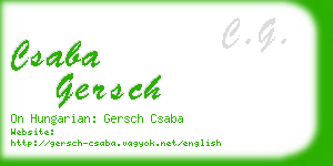 csaba gersch business card